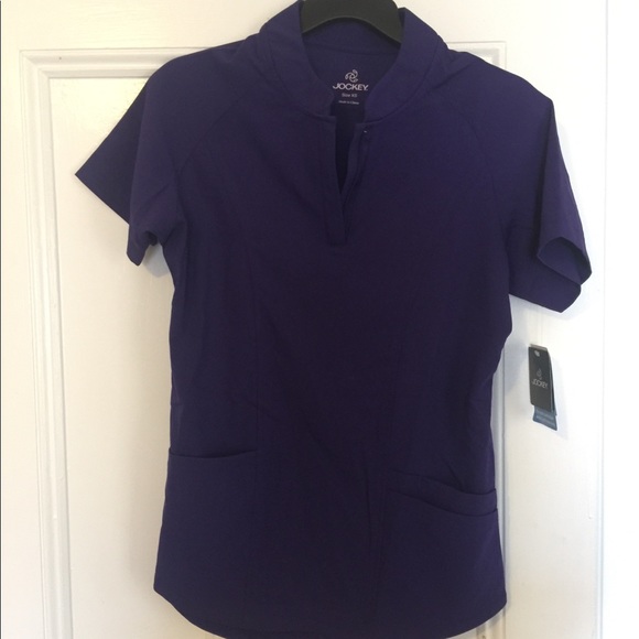 Purple jockey women nursing uniform top. - Picture 5 of 8